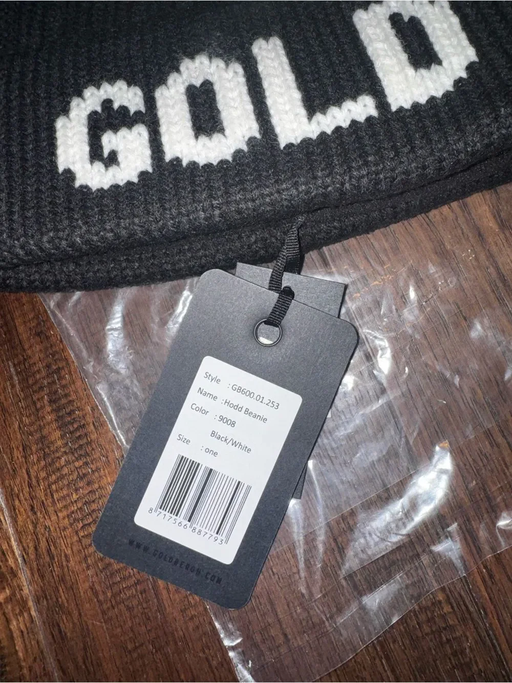 Goldbergh Ski Black Hodd Beanie Hat with Faux Fur NWT